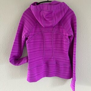 Athleta Full Zip Hooded Fleece Sweatshirt Fuchsia